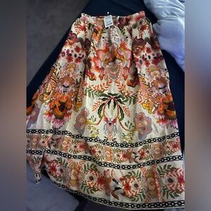 Elie Tahari Multicolor Floral A-Line Skirt